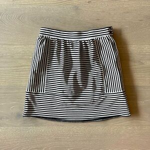 Madewell Ponte Swivel Stripe Mini Skirt size 0